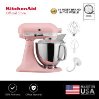 KitchenAid 5Qt Artisan Mixer 220V with Coated Flat Beater Coated Dough Hook 6-Wire Whip and Pouring Shield - Made in USA - 5KSM150