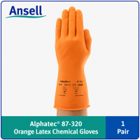 Ansell AlphaTec 87-320 Flocked-Lined Natural Rubber Gloves