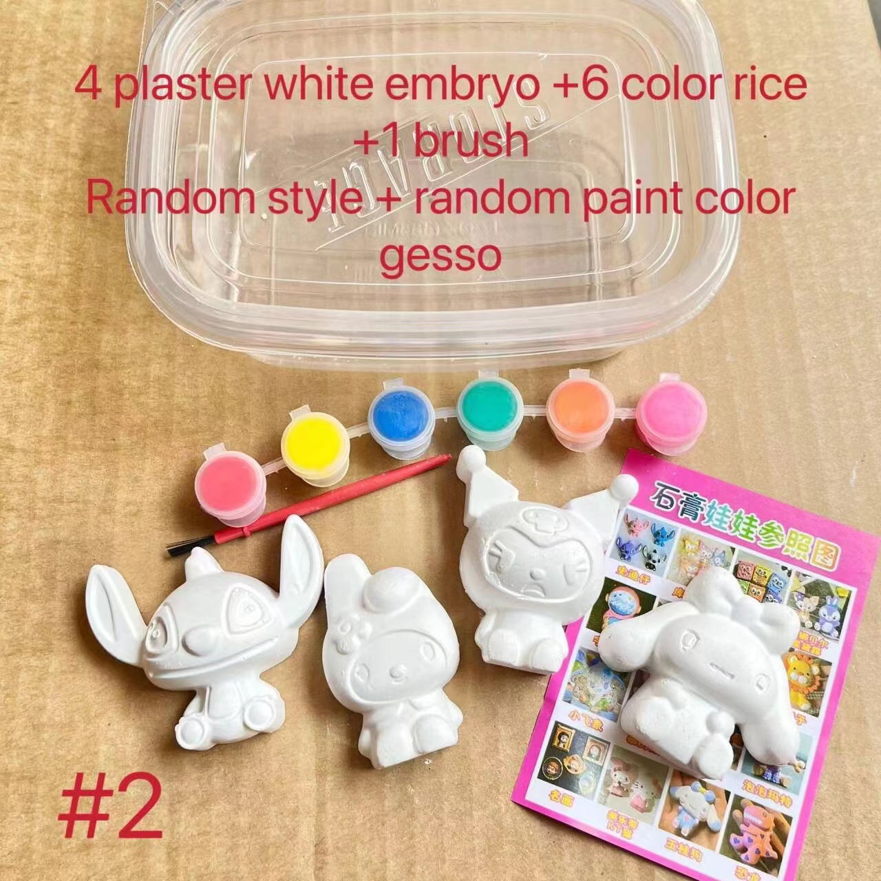 Cartoon Plaster figure Painting set