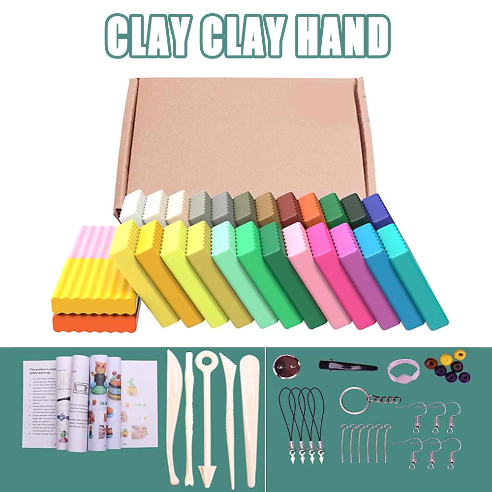 24 Colors Polymer Clay DIY Jewelry Soft Molding Craft Clay Blocks Birthday Gift for Kids