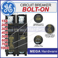 GE CIRCUIT BREAKER (PLUG IN or BOLT ON) 15A 20A 30A 40A 50A 60A 70A 100A 2 POLE ORIGINAL