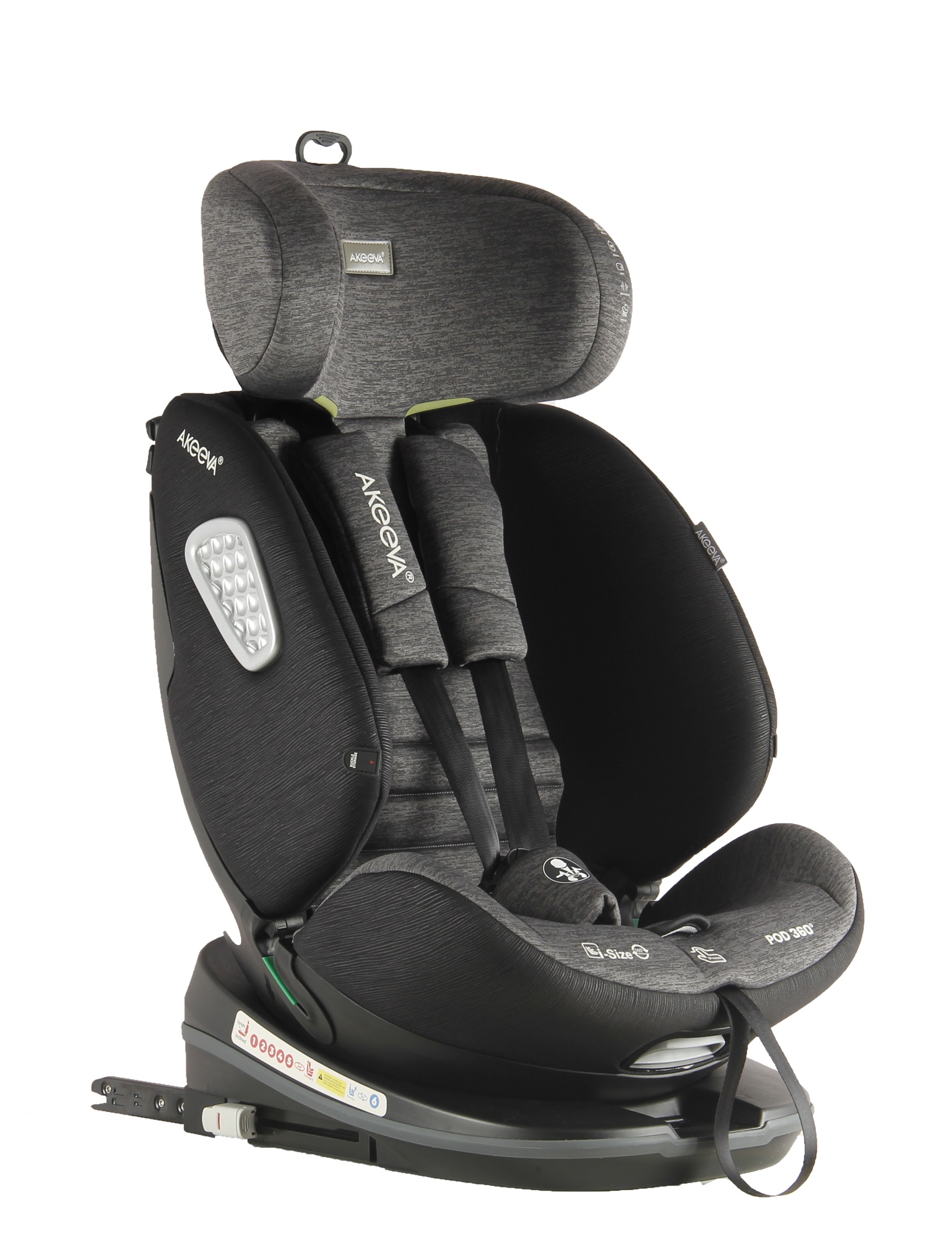 Akeeva 360 Rotate Isofix Carseat w/latch and Cocoon Protection (POD 360) w/ICC