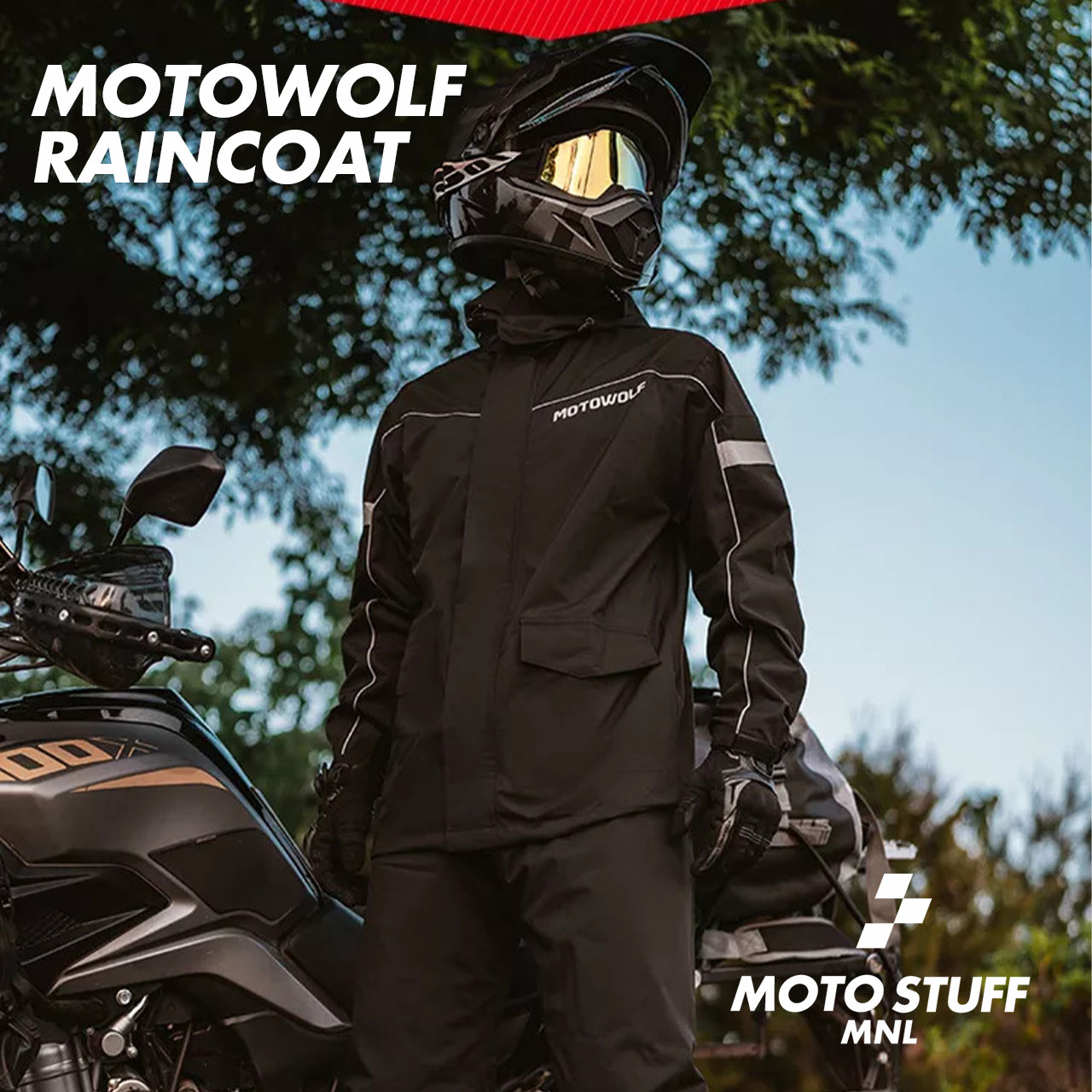 Original Motowolf Rain Coat V3 Waterproof Windproof Jacket