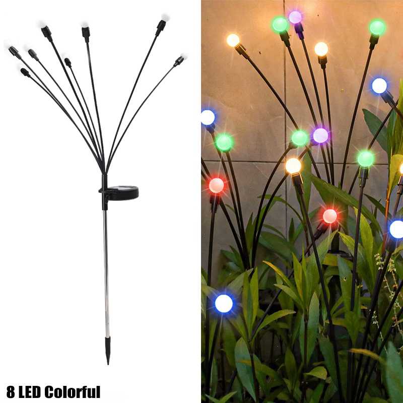 Solar Firework Light 60/120/150LED Christmas 8 Lighting Modes Outdoor Decoration Fairy Light LED Waterproof Fireworks Lamp Solar Garden Light Outdoor Waterproof Tree Flower