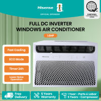 【Best Seller】Hisense Full DC Inverter Window 1.0/1.5HP Aircon (AW-09/12TR5RF) - Installation Service Available | Energy-Saving | Fast Cooling | Timer 24h | Sleep Mode | Remote Control | 5-Star Label | Insect Guard
