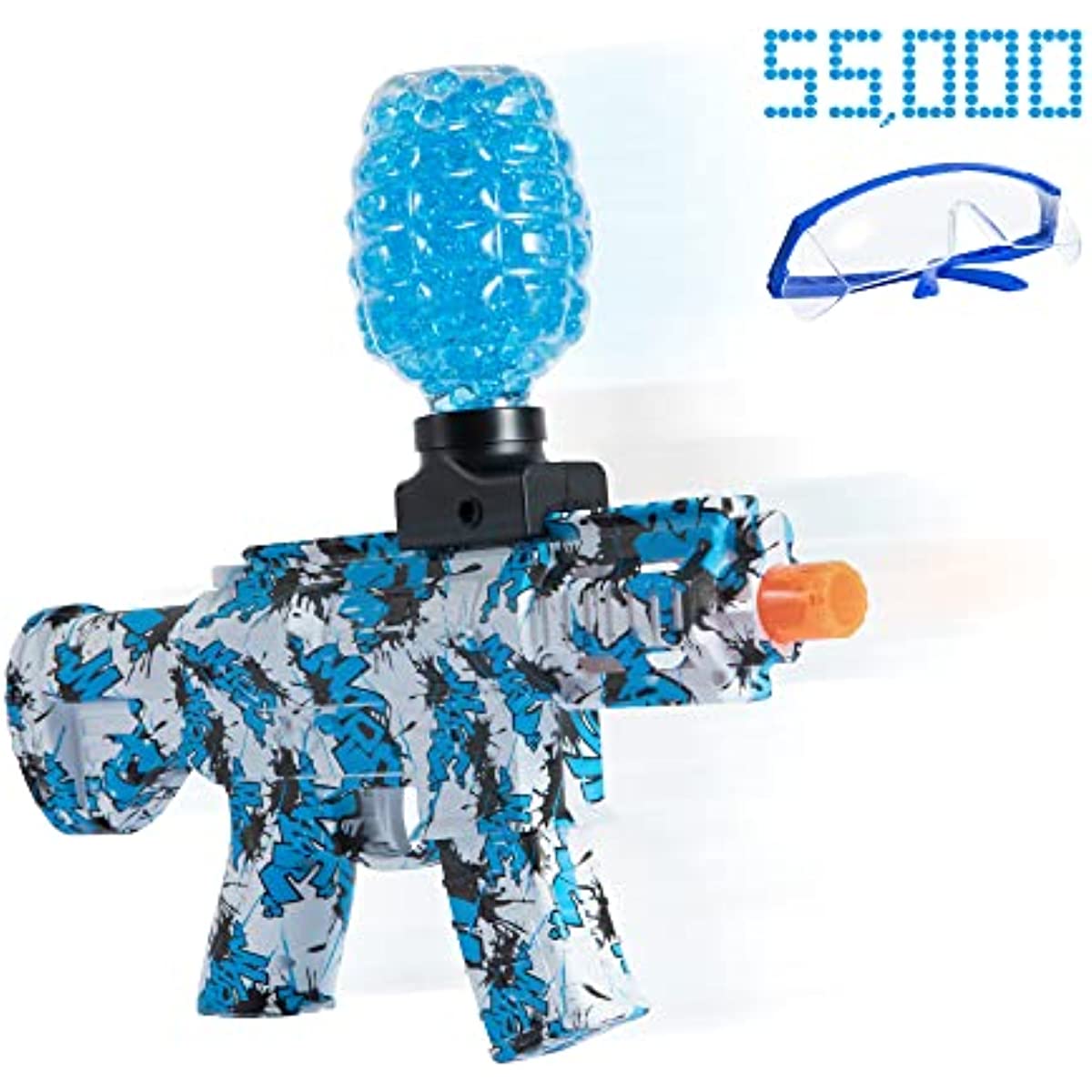 M416 Gel Blaster Paintball Electric Orbeez Mainan dengan Cermin Mata untuk Kanak-kanak/Dewasa Hadiah Boleh Dicas Semula Elektrik Automatik