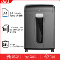 Deli 31L Paper Shredder Machine Automatic Heavy Duty Paper Shredder Shred CDs & Cards E14400