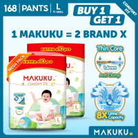 【B1T1】 MAKUKU Comfort Fit Tape and Pants Diaper Ultra Thin Soft Breathable Super Absorbent Baby Diapers
