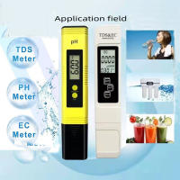 Reeopee Portable PH Meter + Digital LCD Water Purity TDS EC Meter Water Quality Display Temperature Test Pen
