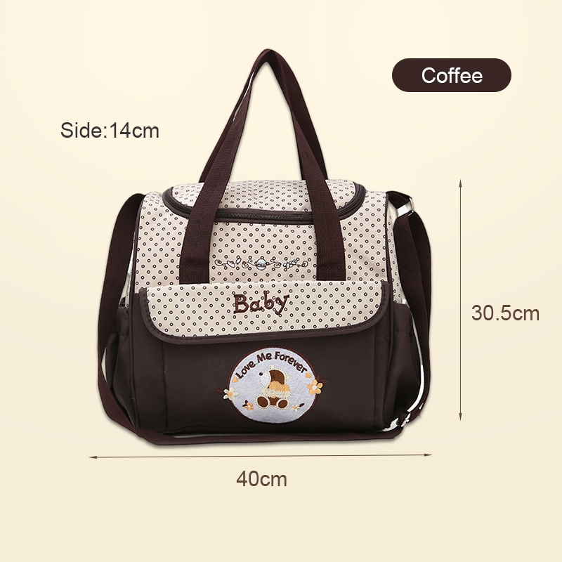 Large Capacity Single Baby Diaper Nappy Bag Mommy Maternity Bag Waterproof Travel Organizer Multifunction Tote Stroller (Shoulder or Handbag)