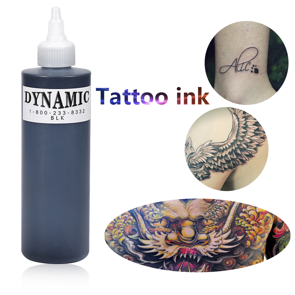 Original 1/8 OZ Tattoo Ink For Body Painting Art Natural Plant  Micropigmentation Pigment Permanent 30/240ml Dynamic BLK TBK