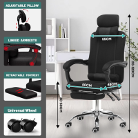 JSF Net Breathable Office Chair Swivel High Back Office Chair  Conference Room Staff Training Chair Home Study Chair