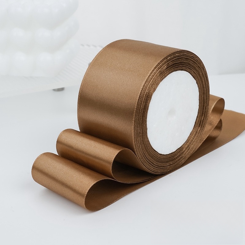 (2 x 25Yards/roll) 50mm Satin Ribbon For Gift WrappingHair BowsWreath Wedding Party Decoration Ribbon Roll