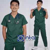 INTAL SCRUBSUIT 032 Elite MAPAGMAHAL V-Neck Zippered Chest Cargo 6Pocket Unisex High Quality Scrubs
