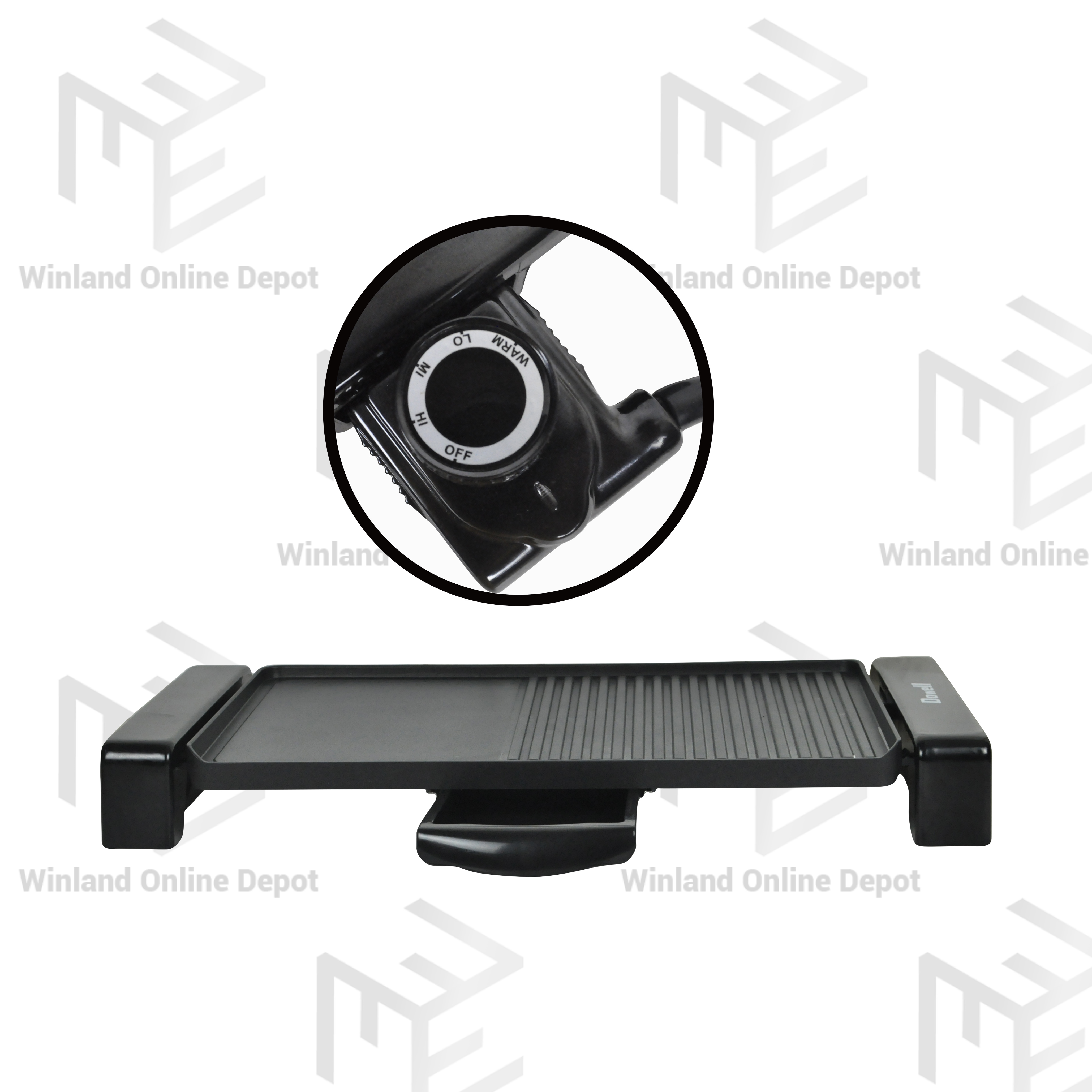 DOWELL Original NonStick Electric Indoor Griller Samgyupsal BBQ Grill with Oil Drip Tray