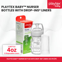 Playtex F. Bottle 4oz/8oz 1pc with Drop Ins Liners 5 Liners