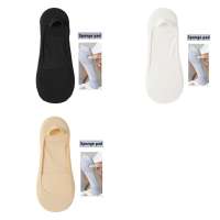 ECMLN Ice Silk Boat Socks for Women Thick Sponge Bottom Sweat Absorption Shockproof Anti Slip Silicone High Heel Invisible Socks