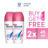[BUY 1 GET 1 FREE] Rexona Powder Dry + Brightening Roll On Deodorant 45ml