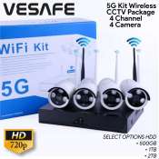 VESAFE 5G CCTV PACKAGE with 4 Channel and 4 Cameras