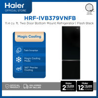 [TOP SELLER] Haier HRF-IVB379VNFB 11.4 cu.ft./324L Magic Cooling No Frost Bottom Freezer Twin Inverter Two Door Refrigerator (Flash Black)