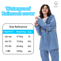 TOSEEK Raincoat Waterproof Motorcycle Rain Coat Long Adult for Man Woman Hiking and Fishing Rainwear Coat with Rain Pant Reflective Thick