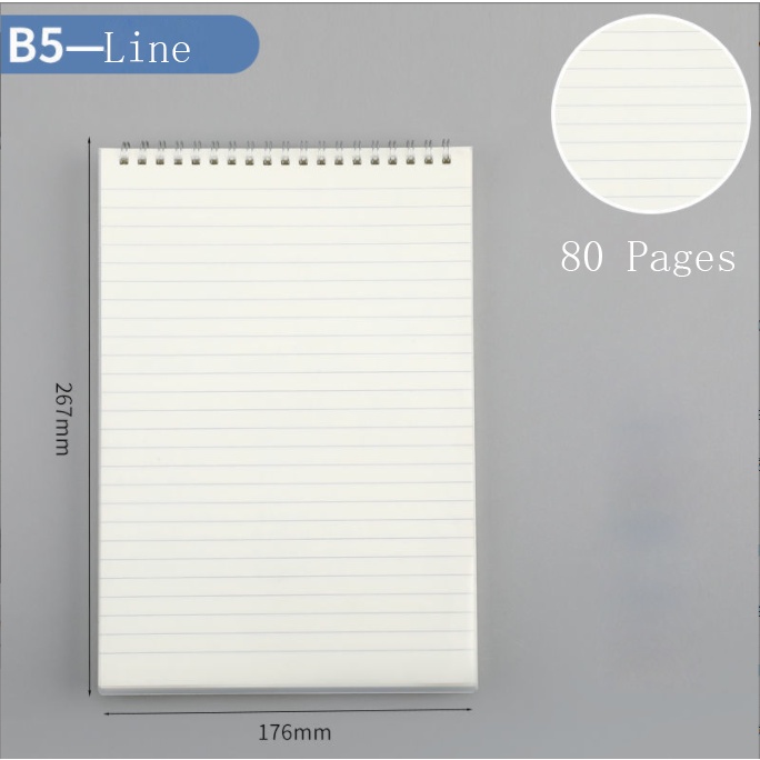 Steno Muji Styled Spiral Notebook Vertical Type A6/A5/B5/A4