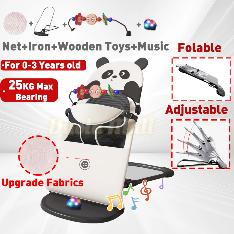Foldable Baby Rocking Bouncer Soft Newborn Baby Bouncing Chair Baby Rocker High Quality Fabric