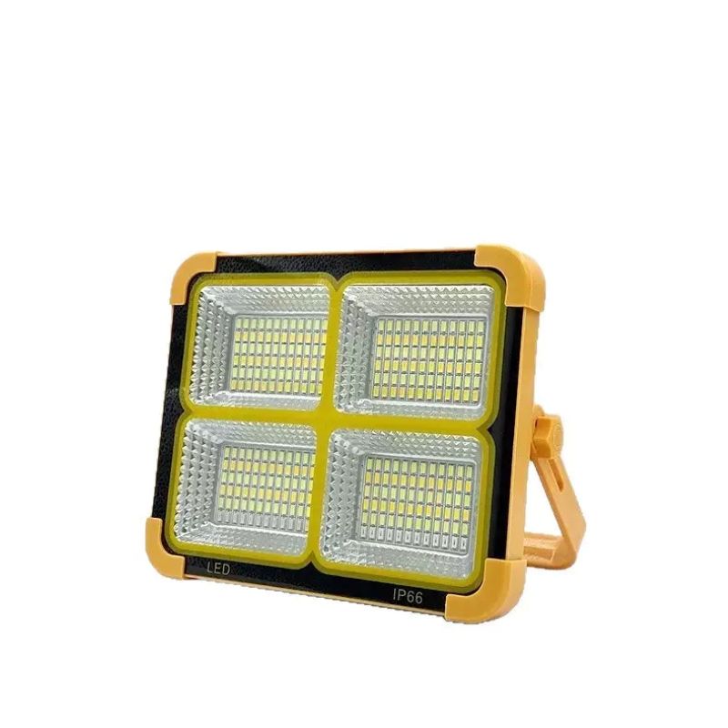 Super Bright Solar Powered LED Flood Light with 5 Lighting Modes & Stand IP66 Waterproof USB Rechargeable Outdoor Solar Light