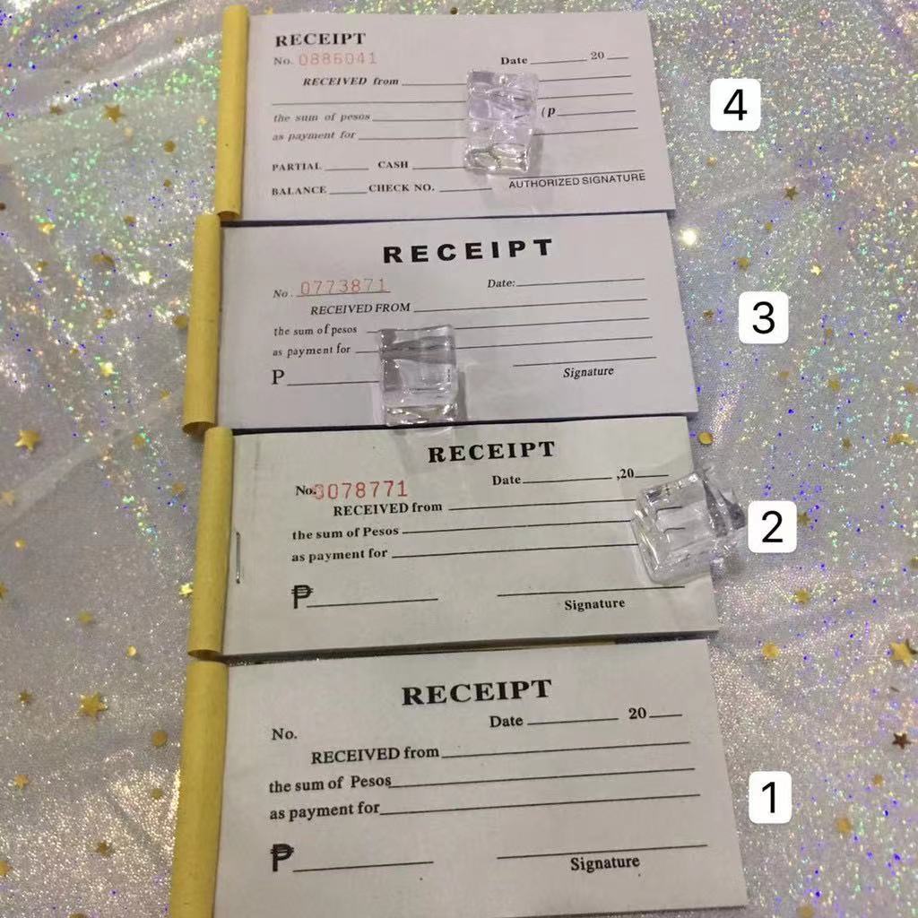 Receipt resibo (four size)