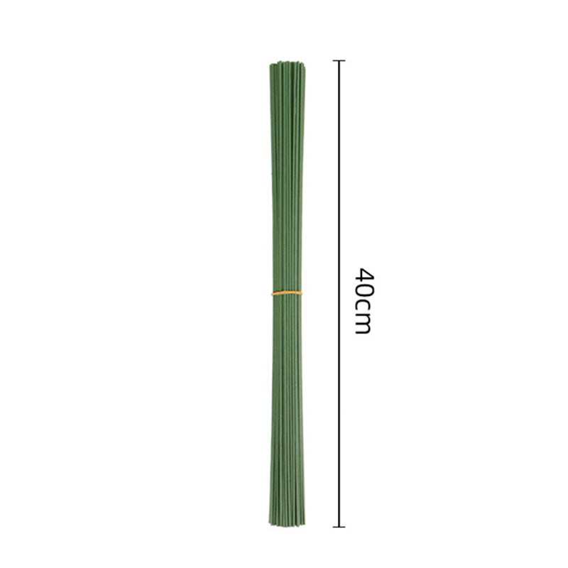 100pcs Floral Stem Wire 40cmx2mm Green Wire For DIY Crafts Flower Making Supplies Flower Arrangements