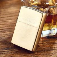 Zippo Classic Brushed Solid Brass Windproof Pocket Lighter | Zippo 204（ Lighter Without Fuel Inside )