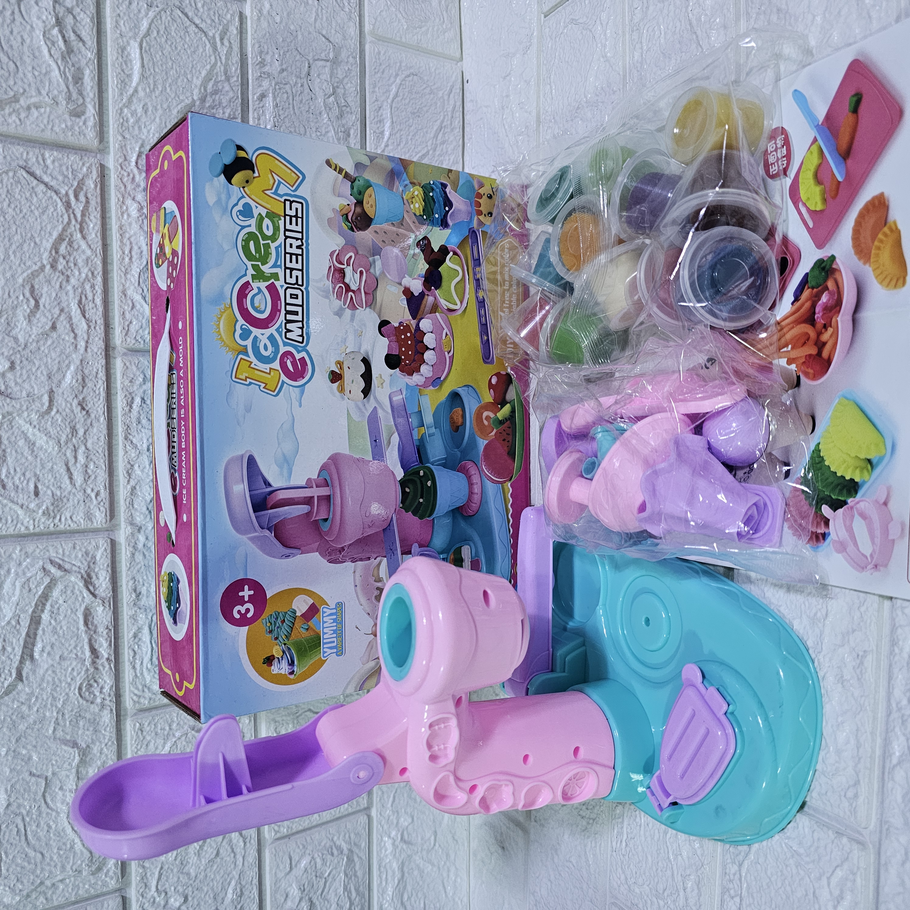 ICE CREAM TOY CLAY DOUGH TOY PLAYSET TOY FOR KIDS