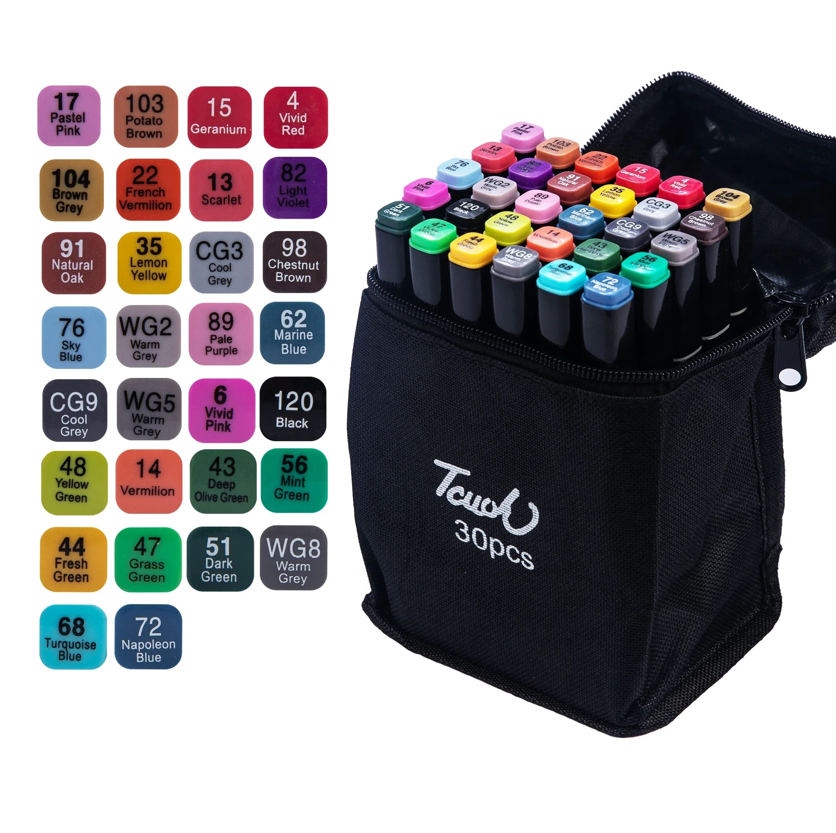 24/30/48/80 Color Alcohol Marker Art Marker Highlighter Pen Set Color Calligraphy Pen Set Marker Pen