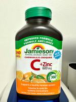 Jamieson Chewable Vitamin C with Zinc 600 mg from Canada
