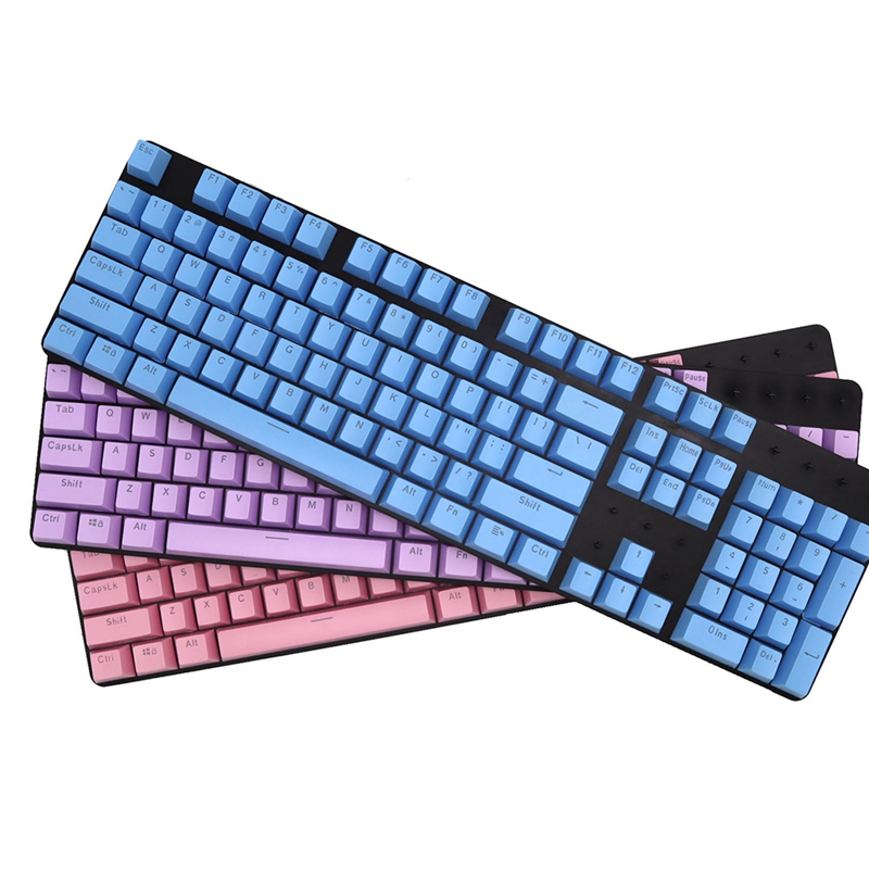 Mechanical Keyboard Universal Keycaps ABS 104 Keys English Characters Transparent Keycaps review