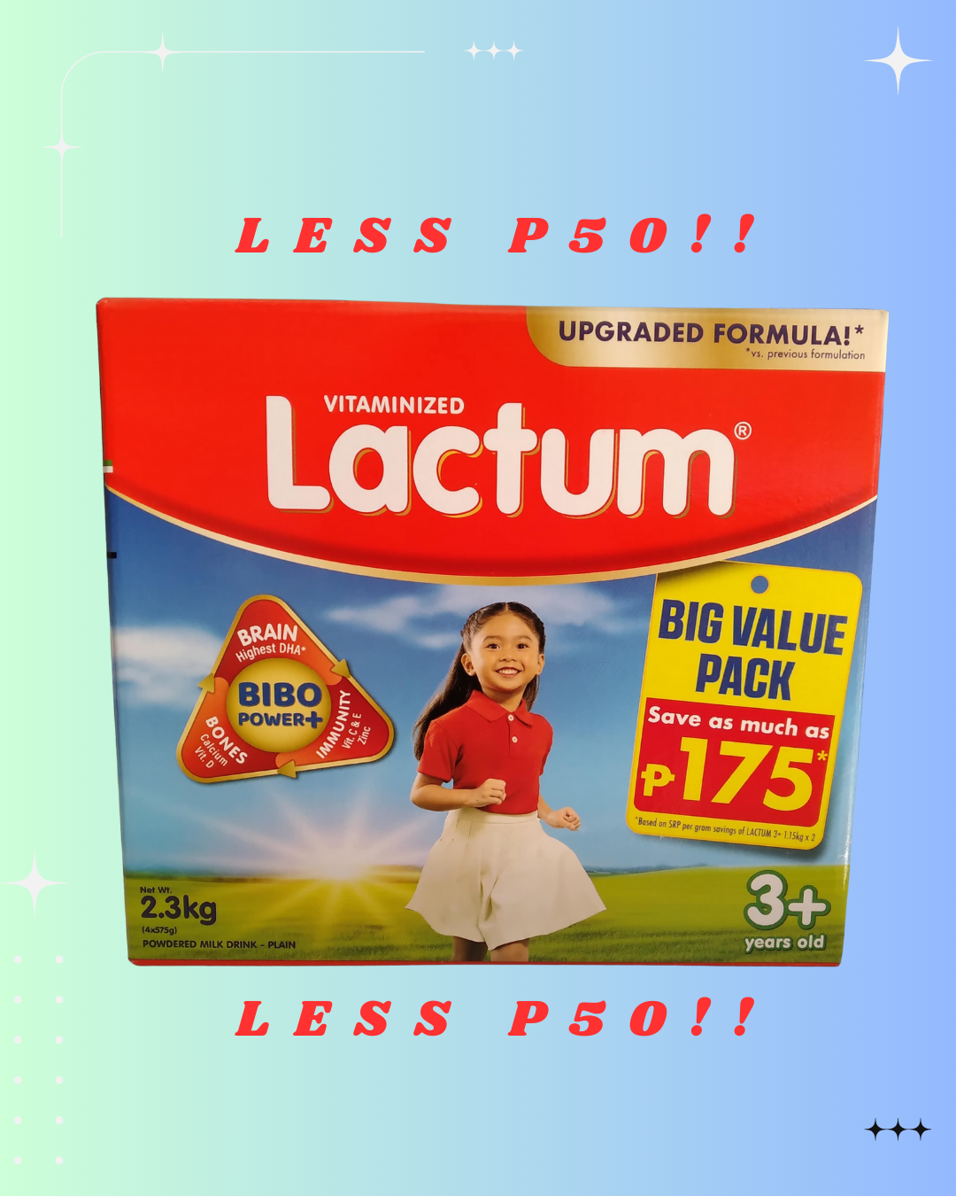 LACTUM 3+ 2.3KG FOR 3YRS UP
