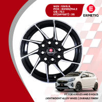 ERMETIQ 13 Inch Car Mags Wheels A13001 | 13x5.5 | PCD 4x100 | Aluminum Alloy Rims | Suzuki S-Presso Alto Wagon Multicab (2PC)