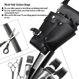 Barber Holster PU Leather Pouch Holder Rivet Hair Scissor Bags Clips Waist Shoulder Belt - Intl August 2018 - 3 Barber Holster PU Leather Pouch Holder Rivet Hair Scissor Bags Clips Waist Shoulder Belt - intl - 3