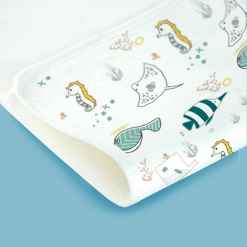 Portable Anti Slip Baby Waterproof Diaper Changing Mat Pad Reusble Baby Chainging Pad Pure Cotton