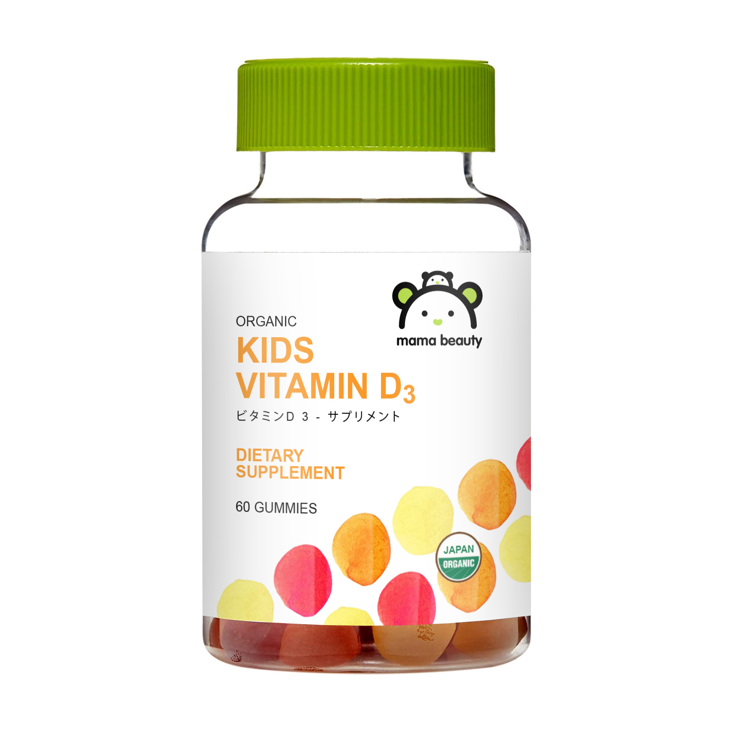 Mama Beauty Omega DHA Gummy Promote Kids Brain Development DHA Vitamins Gummy Kids Omega Vitamins Improve Memory Attention Vitamin Support Healthy Immunity Gummy Kids Vegan Vitamins Supplement