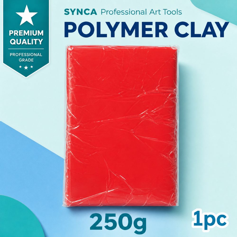 SYNCA Professional Polymer Clay Set | 5 Colors x 250g | Oven Bake Modeling Clay for Jewelry Charms & DIY Crafts
