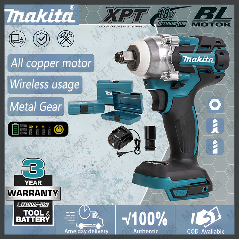 Makita 18V 6.0Ah Brushless Cordless Impact Wrench Set Motorcycle