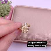Gold Plated Money Magnet Ring - Attract Wealth and Luck