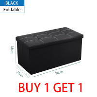 LUVHOME Ottoman Storage Stool Foldable Sofa With Storage Box Leather Storage Benches Chair Box Organizer Footrest Seat