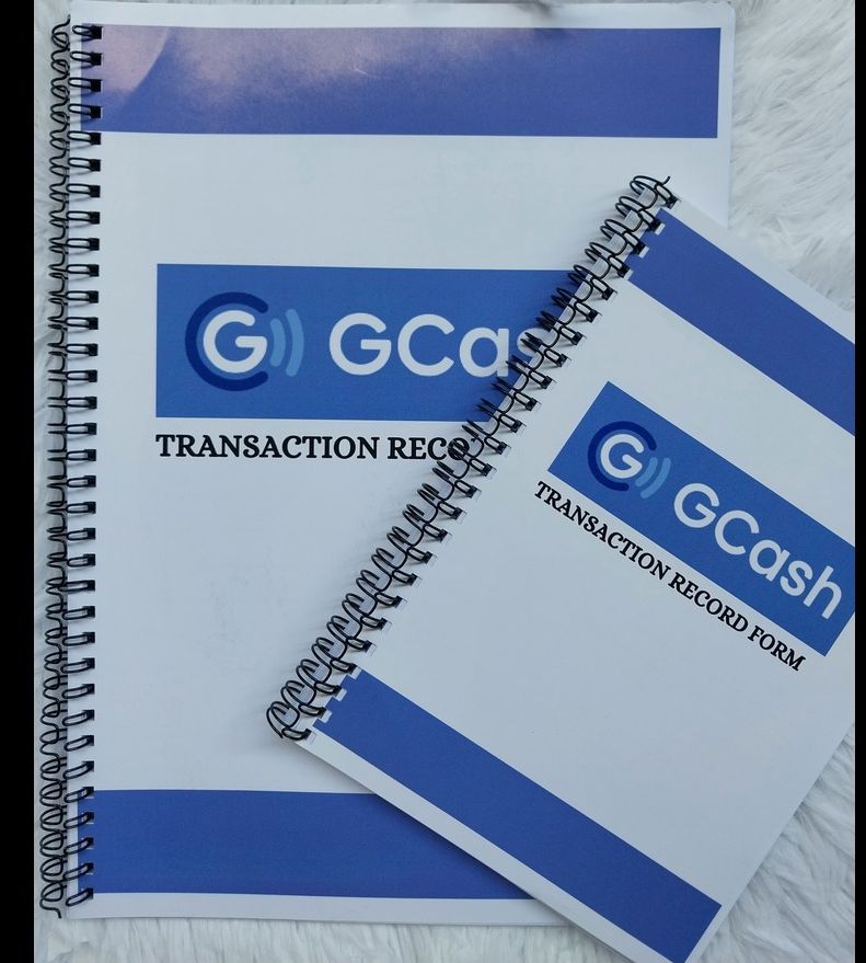 100 pages or 50 leaves Back to Back Gcash Transaction Booklet A5 / A4