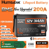 [Ready Stock / 24H Ship] HumsiENK 12V100Ah/160AH/200AH/314AH LiFePO4 Battery for Solar RV Marine | 15000+ Cycles | Low Temp Cutoff Home Emergency Power 100% Actual Energy