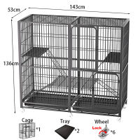 PAPAPET Cat Cage Large Platform for CatsMulti-Tier Cat House with Ramp Stackable & Sturdy Design Easy Assembly Indoor Villa Kulungan ng Pusa