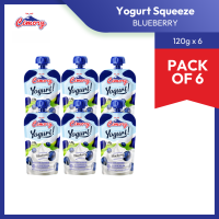 Cimory Yogurt Squeeze 120g – Kids Yogurt Snack Healthy Drink Easy to Squeeze Pouch (Set of 6s)