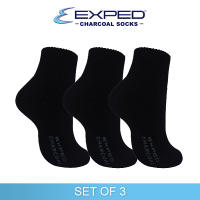 Exped Mens Sports Thick Cotton Ankle Socks 540368 Black & White Original cotton- Set of 3