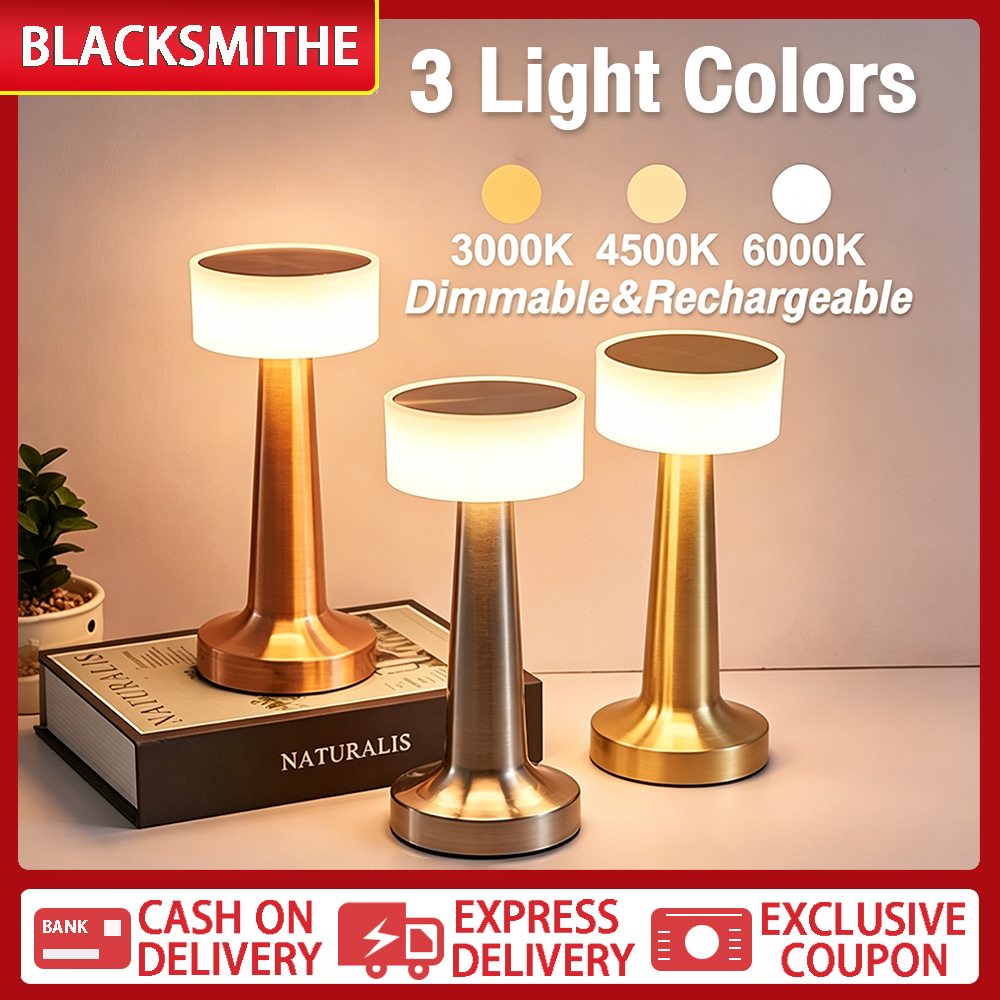 Smart Touch Control Mini Table Lamp - Golden Bar Lamp Warm Cool Color Adjustable Desk Light